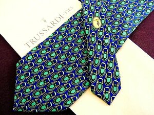 ♪26012D♪状態並品【装飾 柄】トラサルディ【TRUSSARDI】ネクタイ