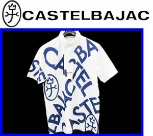 ★46(M)★\28600〓CASTELBAJACカステルバジャック〓大柄ロゴプリント半袖BDポロシャツ01