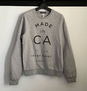 ★送料無料！Made in USA ！LOUSY RIGHT SAN FRANCISCO スウェットシャツ　グレー★S