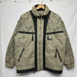 Jack Wolfskin ジャックウルフスキン 中綿 フル ジップ アップ ジャケット 長袖 ロング アウトドア M ベージュ系 メンズ フード付き b19089