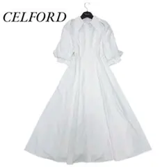 【美品】CELFORD 2wayシャツワンピース ホワイト 雑誌掲載品 38 M