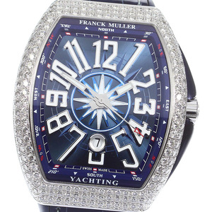 ☆美品 【FRANCK MULLER】フランクミュラー ヴァンガード ヨッティング パヴェダイヤ V45SCDTD 自動巻き メンズ_722613【ev20】