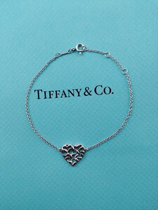 ①新品 正規品 ティファニー tiffany&co. ブレスレット シルバーオリーブリーフハート ティファニー 箱 巾着 紙袋 プレゼント ハート