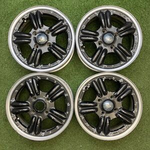 【0411】15インチ　6.5JJ　SPEED STAR　SSR　265　15×6.5JJ　ET+47　PCD114.3　4穴　ハブ径74　中古アルミホイール4本