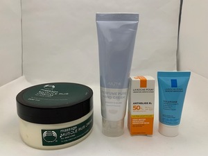 ☆1000円スタート☆ コスメ　おまとめ4点　THE　BODY　SHOP　JUL7ME　LAROCHE-POSAY　ハンドクリーム　日焼け止め　洗顔　他　◆9149