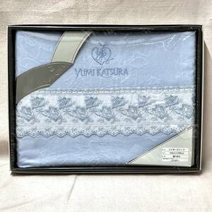 YUMI KATURA　桂由美　ジャガードシーツ　フラットシーツ　150×250　綿100％　未使用（4345）