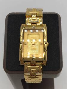 1204-508MKNH1987 腕時計 不動 ELGIN エルジン クレディスイス CREDIT SUISSE FINE GOLD 999.9 GOLD INGOT 1g FK-929-C レディース