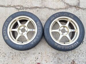 SSR TYPE-C ホイール　7J 15インチ +35 PCD100 4h タイプC ADVAN A050 195/55-15 Mコンパウンド