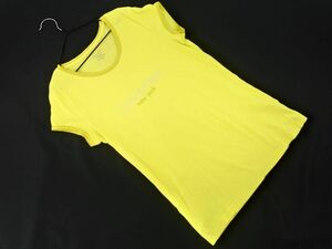 ネコポスOK Calvin Klein カルバンクライン ロゴ Tシャツ sizeXS/黄 ■◆ ☆ dfa2 レディース