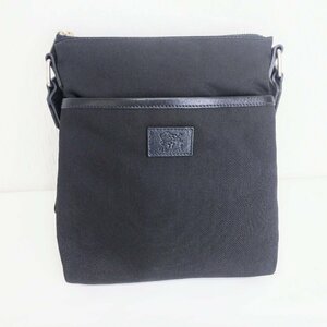 5895 ♪ IL BISONTE イルビゾンテ ショルダーバッグ CROSSBODY BARDI BCR315 TNO012 キャンバス メンズ ブラック【1008】