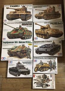 未組立 1/35 タミヤ・ミニアート・ WWII ドイツ軍 有名戦車・戦闘車両＋フィギュア ９個セット