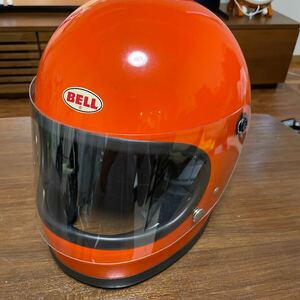 BELL ヘルメット ベルスター STAR 1970 Vintage Helmet（ビンテージヘルメット）純正シールド付き BELL STAR オレンジ 58cm位