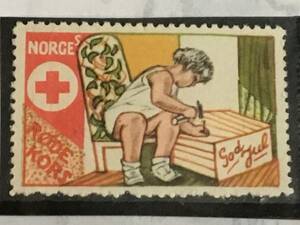 切手：クリスマスシール・赤十字／ノルウェー＊１９３８年＊