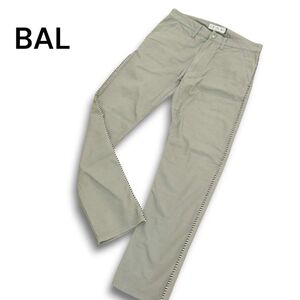 BAL バル 現アナクロノーム★ 通年 サイドライン スリム コットン パンツ Sz.M　メンズ グレー 日本製　A4B03915_8#R