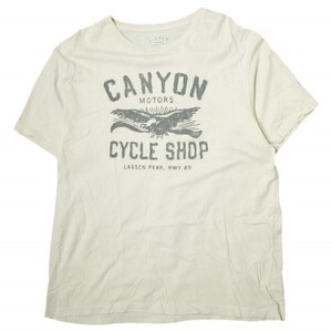 J.CREW ジェイクルー CANYON CYCLE SHOP TEE プリントTシャツ 83803 L ベージュ 半袖 トップス g17256