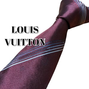 ★LOUIS VUITTON★　ルイヴィトン　レッド系　ストライプ　イタリア製