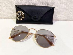 【美品】Ray Ban レイバン RB 3447 ROUND METAL 9064/V8 サングラス 60サイズ（178）