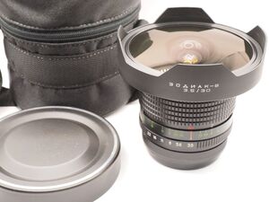 ■Zodiak 8 30mm/f3.5 Fisheye 魚眼レンズ Pentacon Sixマウント 美品