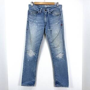 WTAPS BLUES VERY SKINNY M インディゴ ダメージ デニム パンツ スキニー リペア 加工 121GWDT-PTM05 ダブルタップス