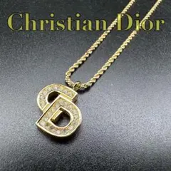 極美品✨　Dior　ネックレス　CD ロゴ　ラインストーン　希少　刻印　343