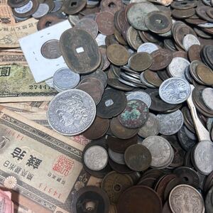 銀貨　旧100円　古銭 穴銭 寛永通宝 硬貨 貨幣　大量　おまとめ　外貨　セット　未選別　アンティーク