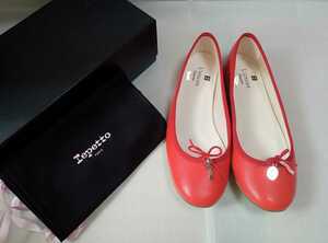 repetto アトリエレペット 38 赤 チャーム付き バレエシューズ L