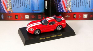 京商 1/64 ダッジ バイパー SRT10 クーペ レッド ※箱なし USA スポーツカーコレクション1 Kyosho 1/64 Dodge Viper SRT10 Coupe red