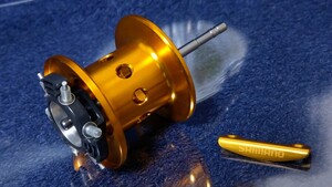 ★ほぼ 未使用★シマノ SHIMANO 07 メタニウム MG MG7 純正スプール 純正ラインガード 金 GOLD ゴールドカラー セット パーツ★送料無料★