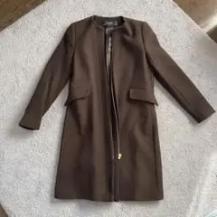 ZARA ブラウン チェスターコート