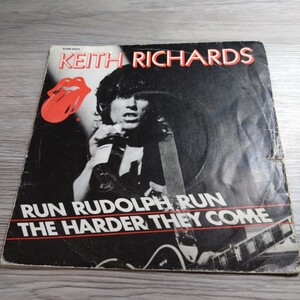 MONO録音 RUN RUDOLPH RUN / KEITH RICHARDS フランス盤オリジナルシングル キース・リチャーズ ラン・ルドルフ・ラン