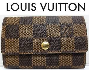 送料600円～ ルイ・ヴィトン　ダミエ　6連キーケース N62630 ミュルティクレ6 ダミエ・エベヌ LOUIS VUITTON メンズ レディースDamier