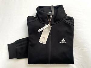 新品■アディダス adidas レディース ホワイト3ライン 長袖 ジャージ ジャケット S 黒 ブラック H29515