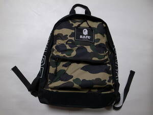 ★A BATHING APE エイプ★BAPE CAMO バックパック リュックサック★1st猿カモ★BAPE