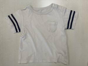 UNIQLO BABY 408083 クルーネックT（半袖）90 USED ユニクロ ベビー オフホワイト 01 Off White