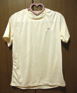 *送料無料*新品*ＬL*ＦＩＬＡ*半袖Ｔシャツ*吸水速乾*紫外線遮蔽率90％以上*アイボリー*バックロゴ*フィラ*