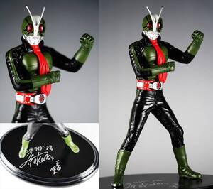 究極 完成品 1/10 全高20cm 仮面ライダー2号 一文字隼人 THE FIRST 高野八誠 直筆サイン入 台座付 改造塗装組立 リペイント ガレージキット