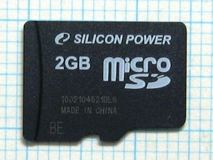 ★SILICON POWERT microＳＤカード ２ＧＢ 中古 ★送料８５円・１８５円