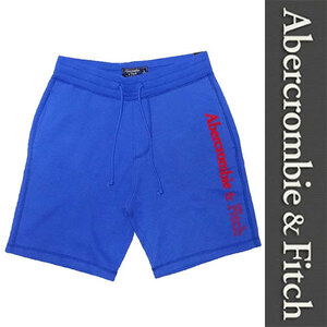 新品 Abercrombie & Fitch SWEAT SHORTS アバクロンビー＆フィッチ スウェット ショーツ ショートパンツ ブルー ハーフ S 正規品