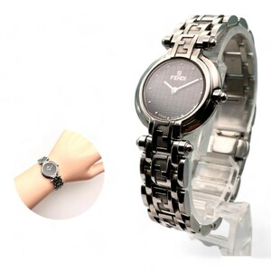 極美品 ■稼働 磨き上げ FENDI フェンディ レディース 腕時計 ズッカ アナログ 腕時計 750L 綺麗 磨き済 N680-1170-7