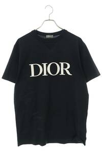 ディオール DIOR 21SS サイズ:S ロゴ刺繍クルーネックTシャツ 中古 OM10