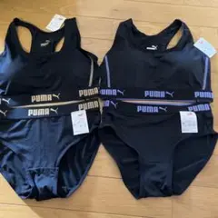 PUMA Mサイズ ブラジャーショーツセット 黒