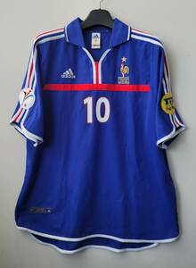 ユーロ00 フランス FFF France(H)#10 ジダン Zidane 半袖 EURO 2000 決勝戦仕様 2XL