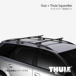 THULE スーリー フット＋バー 1台分セット エヴォレイズドレール+スクエアバー JEEP RENEGADE 710410+7124