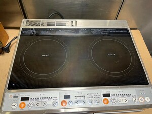 ○ TOSHIBA 東芝 IHクッキングヒーター 2口 UHP-M21B 2012年製 200V 据置タイプ 通電確認のみ 現状渡し品 中古品 ④