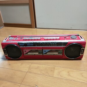 ★SANYO モデルNO.MR-WF5(R)ダブルラジカセ サンヨー 昭和レトロ 現状品