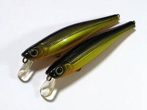 【違いを実感】ケンクラフト リニージベイト 80 F & SP 2個セット KEN craft Lineage Bait 黒金カラー フックなし