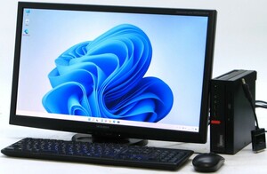 Lenovo ThinkCentre M710q 10MQ-A0CMJP ■ 23インチ 液晶セット ■ i5-6400T/4G/SSD128/省スペース/最新OS搭載/Windows 11 デスクトップ