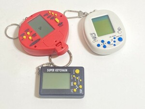 レトロ 電子ゲーム 携帯ゲーム 3点セット ボンバーマン エイリアンLCDゲーム スーパーキーチェーン 現状品