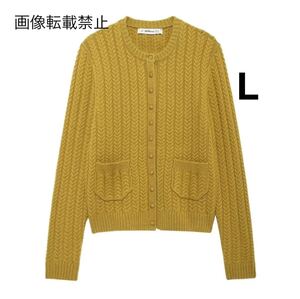 vintage ヴィンテージ レトロ ニット カーディガン トップス Lサイズ レディース★ZARA 好きな方に★2024 A/W 秋新作 新品未使用★