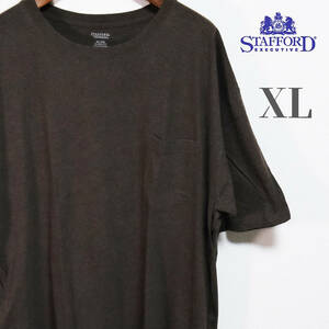 STAFFORD スタッフォード ビッグサイズ ポケットTシャツ XL ブラウン ポケT